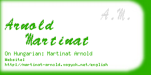 arnold martinat business card